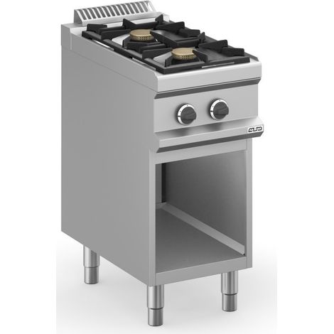Fourneau à gaz - 2 feux - 2x7 kW - Avec meuble - Arilex