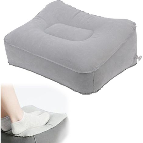 Reposapiés inflable, reposapiés inflable y almohada de viaje, reposapiés inflable y almohada de viaje, para dormir y descansar los pies en la oficina, en casa y mientras viaja (1/5)