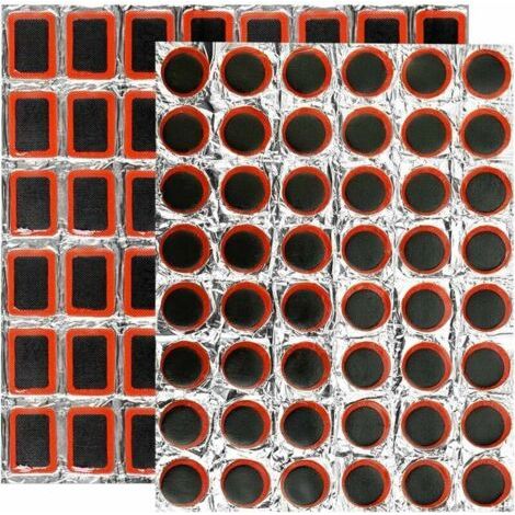 192 PCS Rustines Vélo en Caoutchouc Patch de Pneu de Vélo Universel kit Reparation Vélo de Crevaison Portable Rustine Rond Rustine Vélo Carré pour Réparation de Pneu de Vélo Motocycle (1/5)