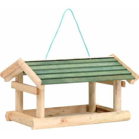 Vogelfutterhaus Massivholz 35x29,5x21 cm vidaXL