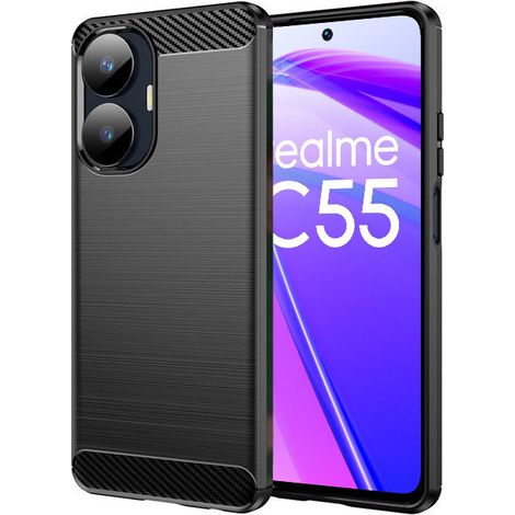 Funda para Realme C55, Karbon, Negra (1/5)