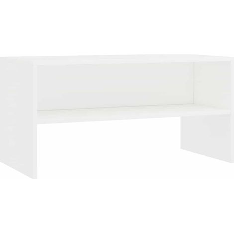 Meuble TV Blanc 80x40x40 cm Bois d’ingénierie (1/5)