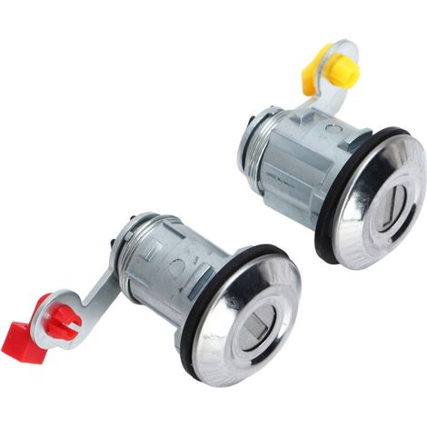 Cylindre de serrure de porte gauche droite avec 2 clés YE05506A Remplacement pour MITSUBISHI L200 2001-2005 (1/5)
