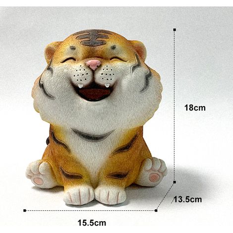 Tirelire pour enfants à casser pour ouvrir, adorable tirelire tigre en résine, boîte à monnaie décorative (1/5)