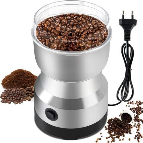 Macinacaffè elettrico Ulisem da 300 ml, macinino multifunzionale, macina semi con quattro lame in acciaio inox per una macinatura fine ed efficiente, ideale per macinare chicchi di caffè, spezie, semi (1/4)