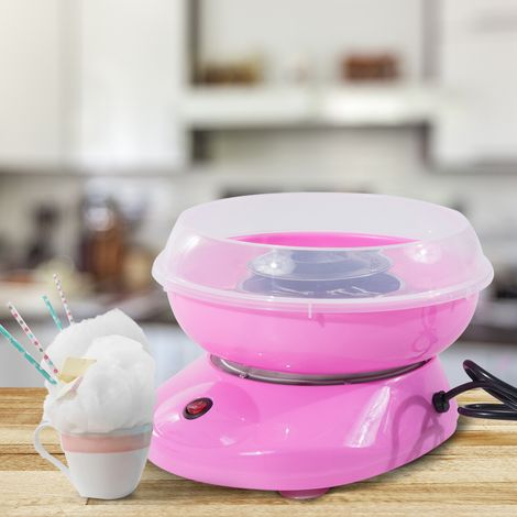 Machine à barbe à papa pour usage domestique, polypropylène, acier inoxydable et aluminium, 450-550 W, 27 x 26 x 18 cm, rose (1/5)
