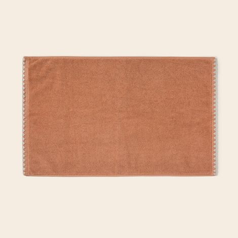 Tapis de bain en Éponge unie et point feston triangulaire NERYDA