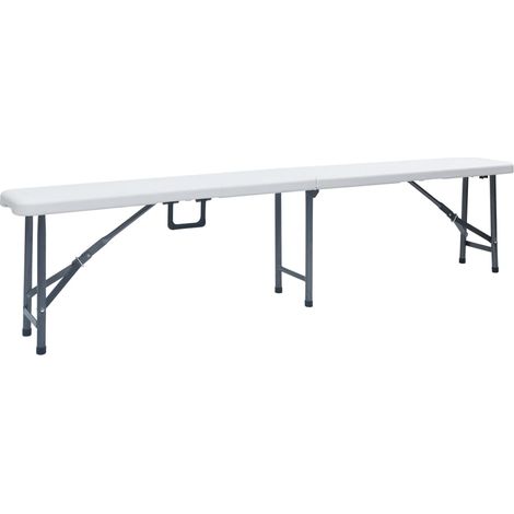Bancs de jardin,Banquette de jardin,Chaise pliables lot de 2 180 cm PEHD Blanc CFW75964 (1/5)