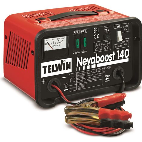 Telwin – Chargeur de batterie Nevaboost 230 V 807541 – Charge rapide 12V – Protection surcharge – Pour batteries 50-100Ah – 230W