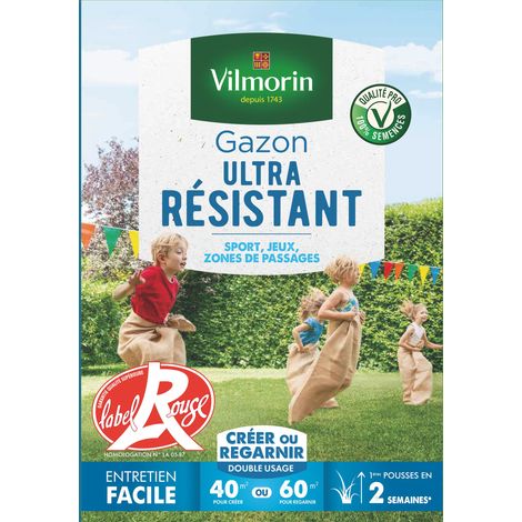 Vilmorin - Gazon Ultra Résistant Vert, 1 kg (4462414) (1/2)