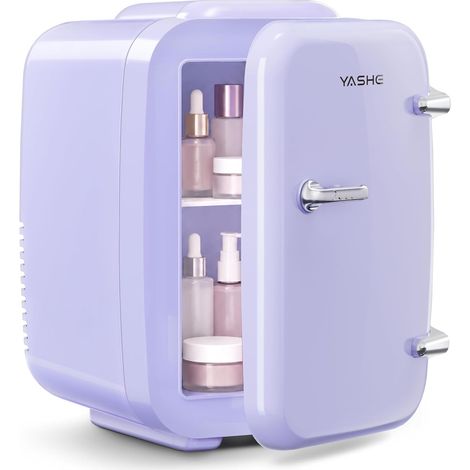 YASHE Mini-Kühlschrank MFA-5L-B, 4 L, Kühlen/Warmhalten, Lila (1/5)