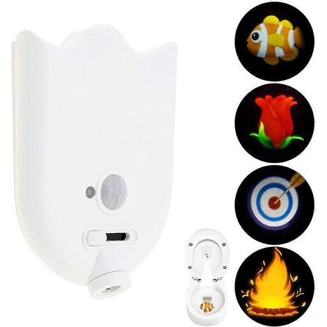 Veilleuse de toilettes à détecteur de mouvement, lampe de toilette à détecteur de mouvement pour cuvette, veilleuse de toilettes activée par le mouvement, pour salle de bain (1/5)
