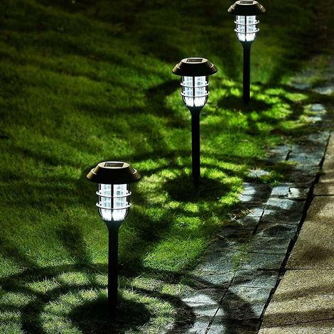 Pack Solar Pathway Lights, Bright Solar Garden Lights, Waterproof Led Solar Yard Lights For Patio, Lawn, Yard, And Landscape-(cold White) (1/5)