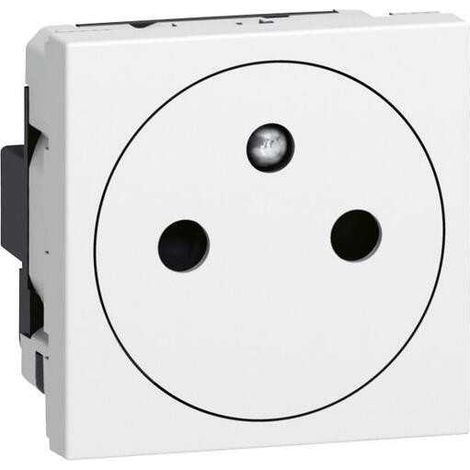 Enchufe Legrand Mosaic blanco 16A 250V 45x45mm