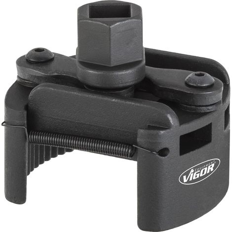 VIGOR Ölfilter-Spannschlüssel, 60 - 80 mm, universal, 21 mm Außen-Sechskant, 1/2 (12,5 mm) Vierkant hohl, 60 - 80 mm (1/5)