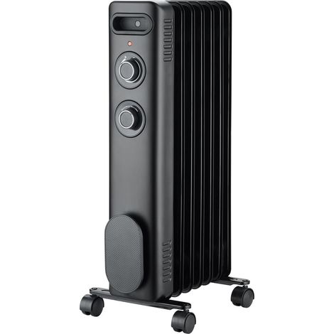 Radiatore a olio nero da 1500 W - CL.RADBH1500M - Confort Line