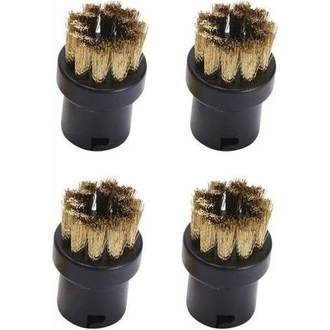 Lot de 4 brosses rondes cuivre compatibles nettoyeur vapeur Kärcher SC1 SC2 SC3 SC4 SC5 SC7 (1/5)