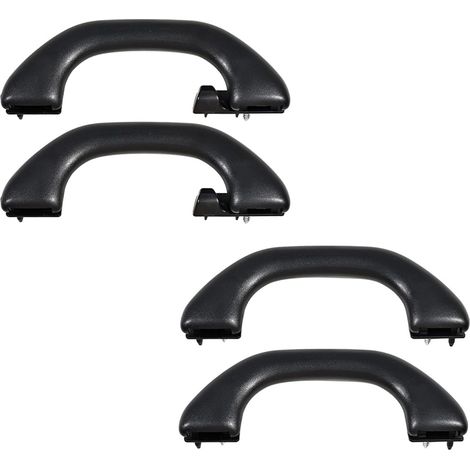 Lot de 4 Poignées de toit intérieures Avant et Arrière Poignée de maintien pour espace intérieur du toit Compatible avec 4 GTI R32 9N MK4 A4 6N0857607L 6N0857607K (1/5)