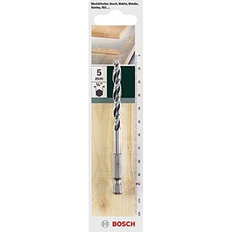 Bosch Accessories 2609255149 5 mm de diámetro adaptadores hexagonales para taladro brocas madera