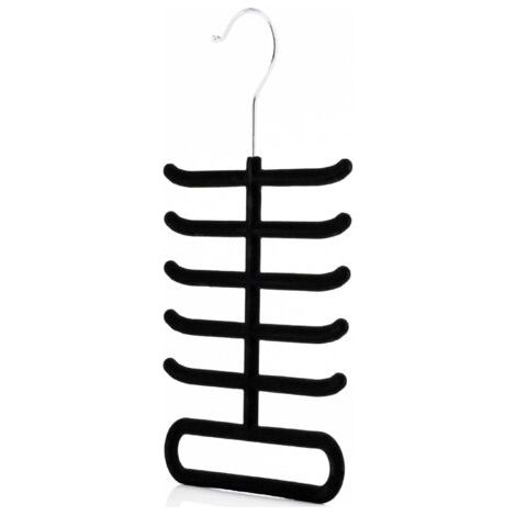 1 pièce Porte-cravates floqué noir et organiseur de ceinture antidérapant en métal (1/5)