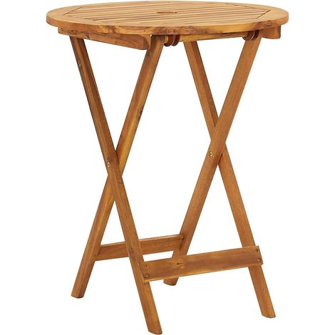 Set da Bistrot 3 pz Salotto da Giardino Pieghevole in Legno Massello di Acacia (1/5)