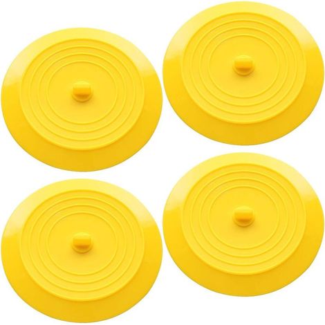 Ensemble de 4 bouchons à ventouse en silicone, bouchons universels de 15 cm pour baignoire et cuisine. (1/5)