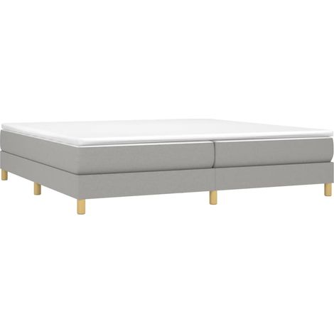 Boxspringbettgestell Hellgrau 200x200 cm Stoff vidaXL