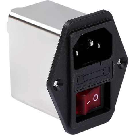 Filtre EMI, Filtre de Puissance EMI Monophasé AC 115 V/250V Filtre d'alimentation Prise de Courant EMI 50/60 Hz(CW2B-10A-T) (1/5)