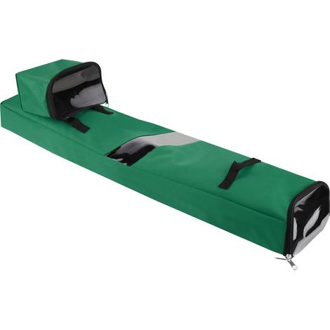 Sac de rangement suspendu pour papier cadeau de Noël avec pochette accessoire amovible verte