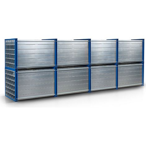 RR Industrietechnik Wabenregal RWR-128/6 6000x1000x1000mm mit 128 Fächern RAL 5010 Enzianblau