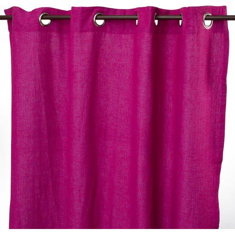 MELANGE - Rideau 100% coton violet 150x250