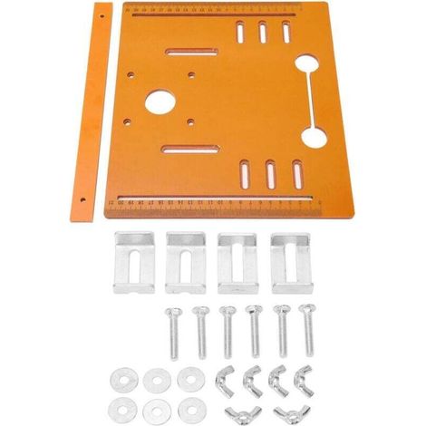 1 plaque de base de scie portable, 28 x 25 cm, pour bois et marbre, avec échelles intégrées, idéale pour bricolage précis (1/4)