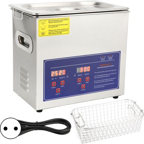 Nettoyeur ultrasonique avec chauffage acier inoxydable minuterie qualité industrielle PS‑20AEU 220V prise européenne (1/5)