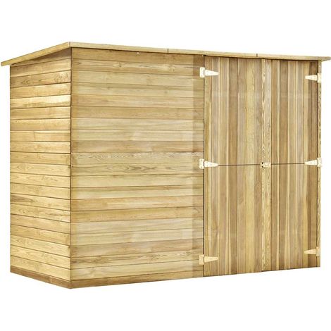 vidaXL Capanno Giardino per Biciclette 232x110x170 cm Pino Impregnato (1/5)