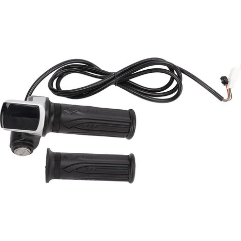 Poignée d'accélérateur vélo électrique 48V avec écran LED, indicateur de batterie et interrupteur à clé (1/5)