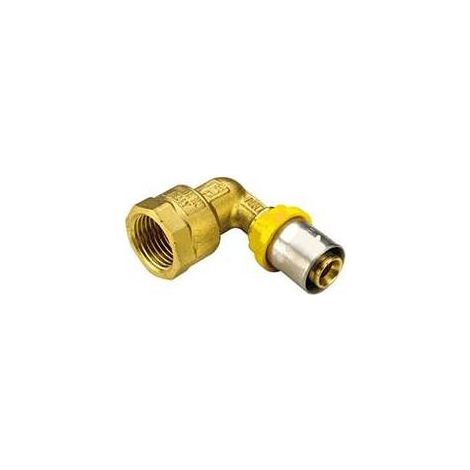 RACCORDO PER MULTISTRATO GAS CURVO FEMMINA Misura: 20 x 3/4"