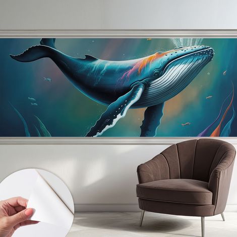 Selbstklebend Tapete - Wandgestaltung - Tapete Wohnzimmer - Flur Eingangsbereich Meeresriese 250x104 cm