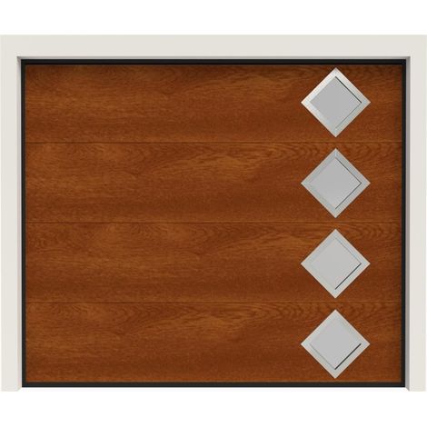 Porte de Garage Sectionnelle Motorisée 240x200 CASTRIE - Imitation Bois Mat (Wood Flat) (1/5)