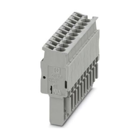 Bloc de jonction rail DIN Phoenix Contact SP 2.5/10, Fixation à ressort, Gris ( Prix pour 1 )