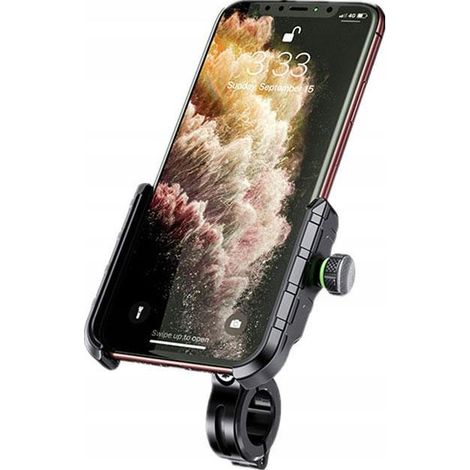 SOPORTE PARA TELÉFONO DE MOTOCICLETA BIKETEC PARA MANILLAR O RETROVISOR TIPO: R9-METAL (1/3)