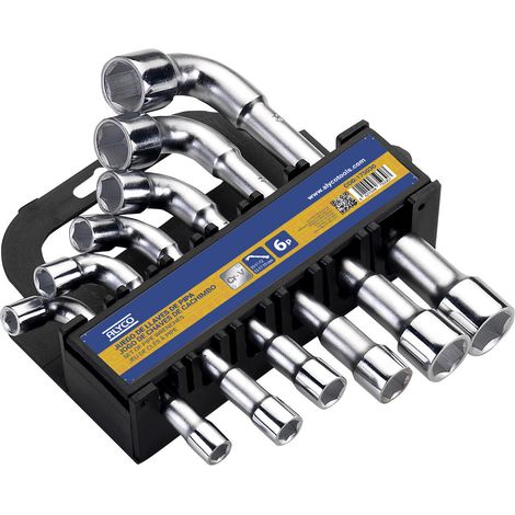 JEU DE 6 CLÉS À PIPE SUR SUPPORT PLASTIQUE