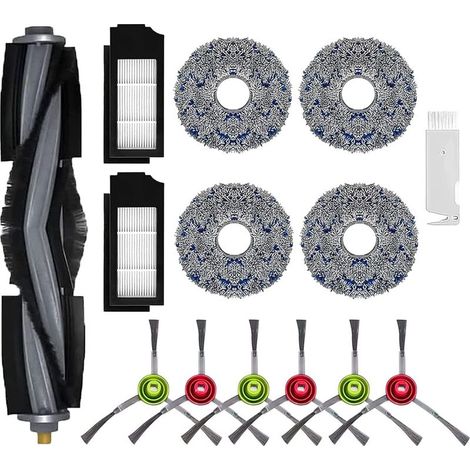 Ersatzzubehörset für Ecovacs X1 Omni Turbo T10 Saugroboter, Seitenbürsten und Filter