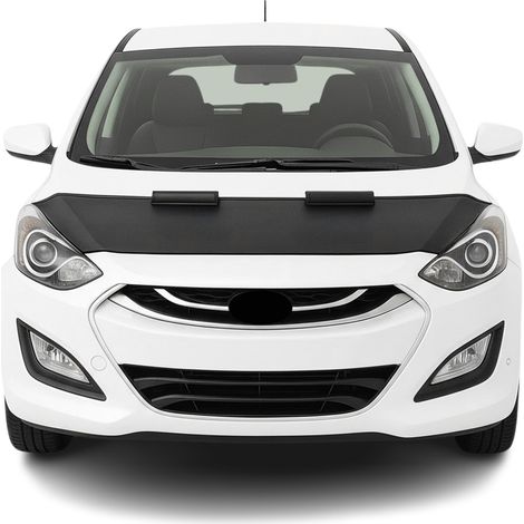 Protège Capot compatible avec Hyundai i30 2012 à 2017, Bra de Capot Protection, Noir (1/5)