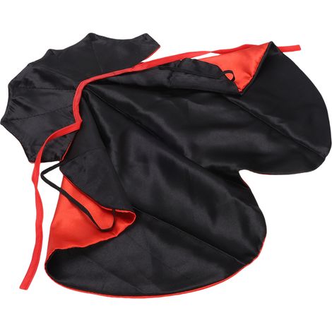 Costume pour animaux de compagnie Cape rouge noir réversible chien chat Cape drôle Cosplay Costumes tenue pour fête Photo accessoire (1/5)