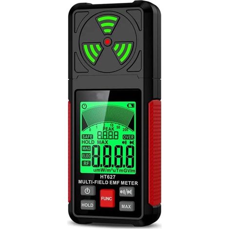 EMF-Messgerät,  Strahlungsdetektor, Mehrfeld-EMF-Messgerät, digitaler elektromagnetischer Feldstrahlungsdetektor mit Schalllicht