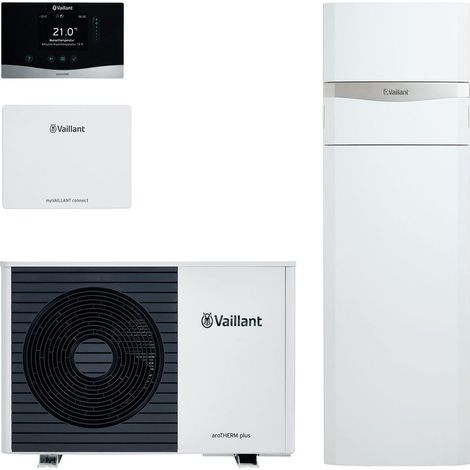 Vaillant aroTHERM plus Wärmepumpen-Paket 4.3206 VWL 35/6A S2, 3,3kW bei A7/W35, R290, mit uniTOWER plus VIH QW190