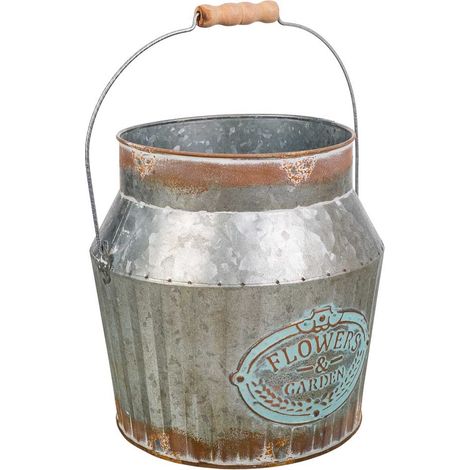 Cubo de metal plateado 21xd18x21/32.5 t:18cm (1/5)