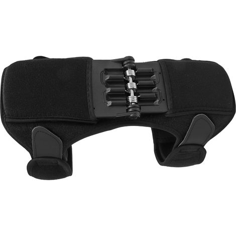 Genouillère de soutien à ressort avec coussinet stabilisateur d'articulation pour la randonnée et l'escalade (noir) (1/5)