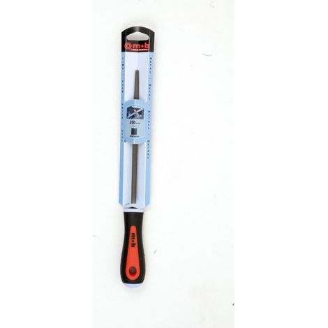 Lime ronde bâtarde type 1 – Acier allié au chrome – Dureté 65 ± 2 HRC – Manche bi-matière – MOB (1/3)