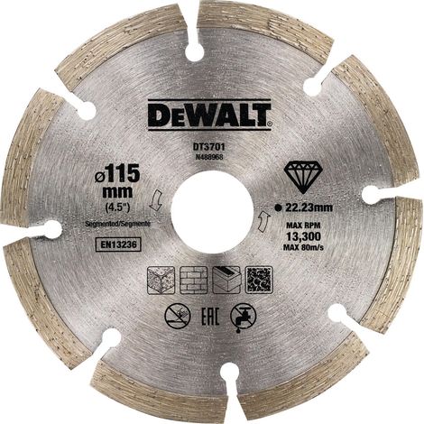 Meule abrasive, Dia. 115mm x 2.1mm DeWALT, Diamanté ( Prix pour 1 )